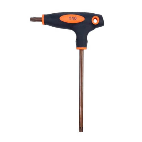 Antrader T40 Torx Screwdriver,Anti Tamper Proof Torx Key,S2 Steel T-Handle Dual End Wrench-1Pcs