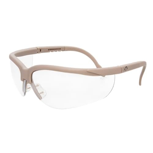 Walker's Razor Slim Low Profile Earmuff Hearing Protection with Safety Glasses FDE