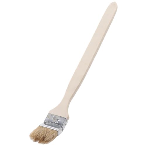 2Pcs Paint Brush Head Width 40mm/1.5 inch Long Wood Handle Metal Ferrule Bent Paint Brush Radiator Brush