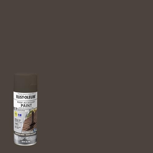 Rust-Oleum 285217 Roofing Accessory Coating Spray, 12 oz, Weathered Wood