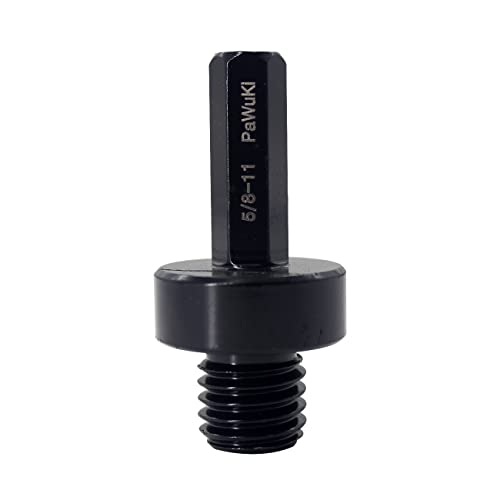 Core Drill Bit Arbor Adapter, 3/8" Hex Shank to 5/8-11 Male Drill for Threaded Diamond Hole Saw Drill Bits Attachment Arbor Shaft Adapter