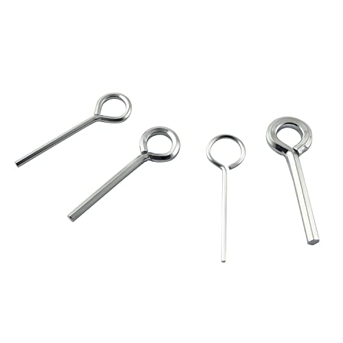 5IN1 Ring Allen Wrench Set - 5/64" 1/8" 5/32" 7/32" Allen Key Door Keys with 1 Keychain for Push Bar Panic Exit Device