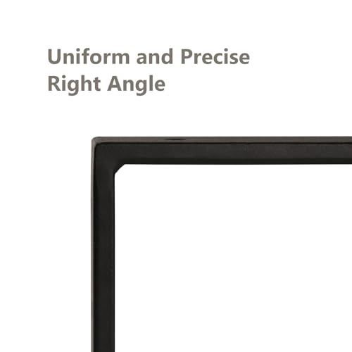 4-Pack 8 Inch Countertop Support Brackets, Heavy Duty L Brackets for Quartz/Wood/Laminate/Granite Countertops | 3/8" Thick Metal Steel | Frosted Black Powder Coated
