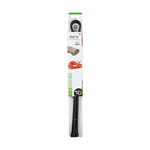 Nite Ize, Inc. GT32-01-2R3 Nite Ize Original Gear, Reusable Rubber, 32 Inch, 2-Pack, Black, Made in the USA Twist Tie, 32"-2 Pack