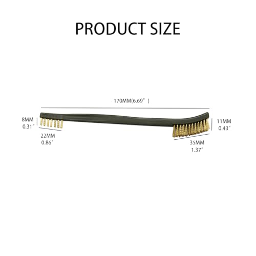 Brass Wire Brush, 5 Pcs Samll Brass Wire Brush, Mini Wire Brass Brushes for Cleaning