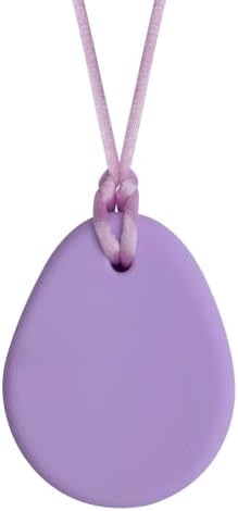 Munchables Tear Drop Chew Necklace for Children, Adults and Teens - Sensory Chewable Jewelry (Light Purple)