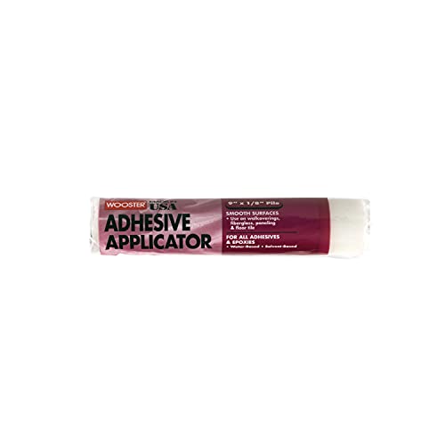Wooster Brush R245-9 Adhesive Applicator Roller Cover, 1/8-Inch Nap, 9-Inch