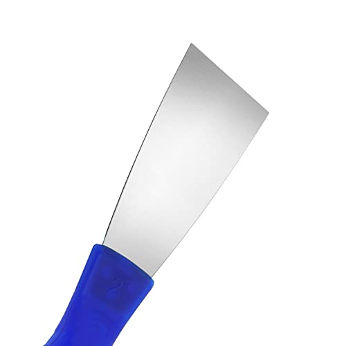 Putty Knife, 2 PCS 2 Inch Carbon Steel Scraper, Plastic Handle Spackle Knives for Drywall, Decals, Wall paper, Patching, Painting, Taping, Scraping Coating