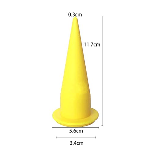4PCS Yellow Sausage Caulking Gun Nozzle Kit Caulking Nozzle Applicator Straight Tip Caulking Extension Nozzle Suitable for Sealing Cracks and Filling Joint and Bonding Material