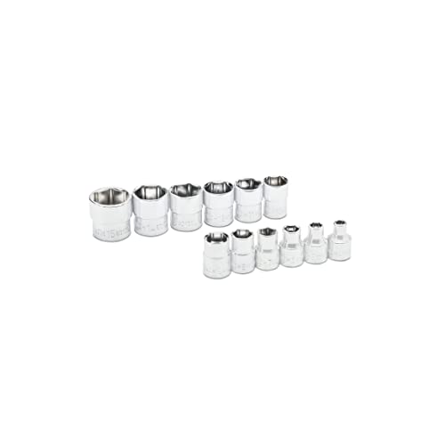 GEARWRENCH 12 Piece 1/4" Drive 6 Point MM Stubby Socket Set - 81394