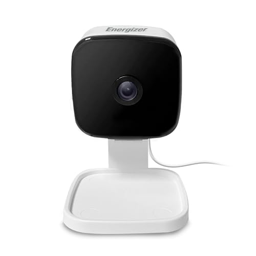 Energizer Smart Wi-Fi Indoor Security Camera, 1080P Full HD with Motion Alerts, Two-Way Communication, App Access, Cloud or SD Storage, Foldable Design for Privacy, 2.4Ghz Wi-Fi