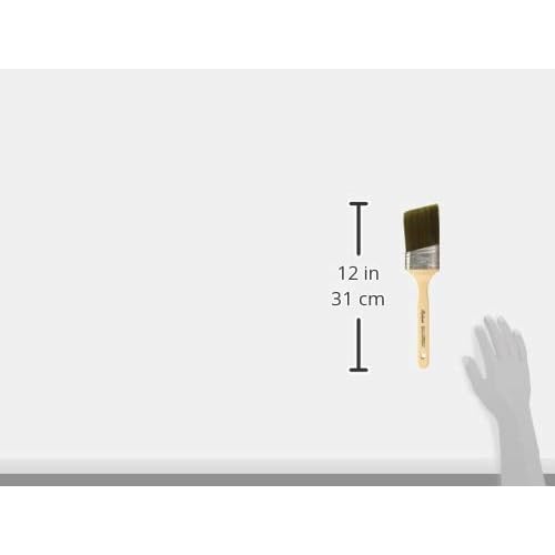 Richard 80763 Oval Angled Paint Brush with Long Sash Wood Handle, 21/2"