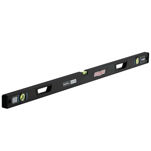 CHANNELLOCK 48-Inch, Professional-Grade Aluminum Box Level with Solid Block Acrylic Vials, 5200-0048