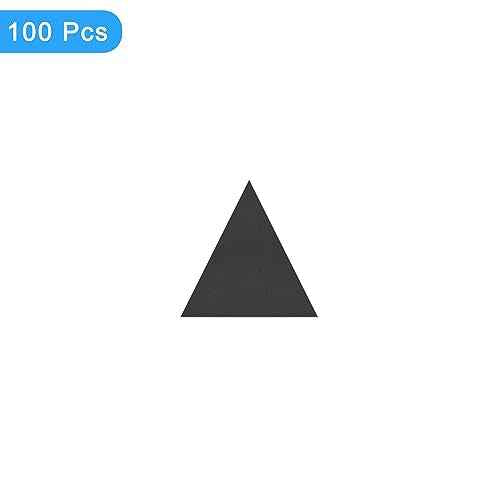 uxcell Acrylic Mirror Wall Stickers, 100Pcs Self Adhesive Removable Triangle Wall Decals for Home Living Room Bedroom Office DIY Decor (20mm, Black)