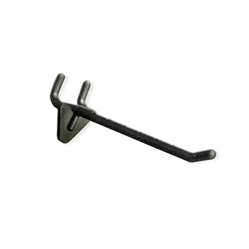Azar Displays 800074-BLK 4-Inch Plastic Hook, 50-Pack,Black