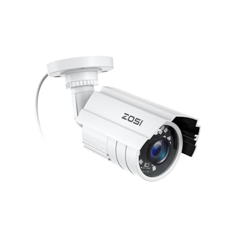 ZOSI 2MP 1080p HD 1920TVL Outdoor Indoor Home Security Camera (Hybrid 4-in-1 HD-CVI/TVI/AHD/960H Analog CVBS), 24PCS LEDs, 80ft IR Night Vision, Weatherproof Surveillance CCTV Bullet Camera