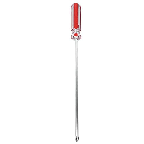 Piutouyar 8 Inch Phillips Screwdriver, Extra Long Shaft Cross Head Screwdriver #2 Magnetic Tip Screwdrivers Long Screwdriver for Repair Home Improvement, Red