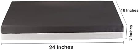 McKesson Seat Cushion for Wheelchairs and Office Chair, Foam/Gel, 24 in x 18 in x 3 in, 4 Count