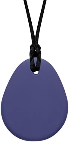 Munchables Tear Drop Chew Necklace for Children, Adults and Teens - Sensory Chewable Jewelry (Dark Purple)