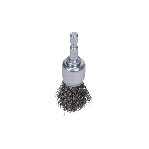 Century Drill & Tool 76203 Coarse Crimped Wire End Brush, 3/4" ? Removes Rust, Paint, Weld Spatter, Ideal for Recessed Areas, Pipes, and Spot Cleaning