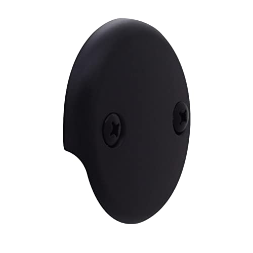 Westbrass CO531-62 5-1/4" Front Diverter Tub Spout with Tip-Toe Drain and 2-Hole Overflow Trim, Matte Black