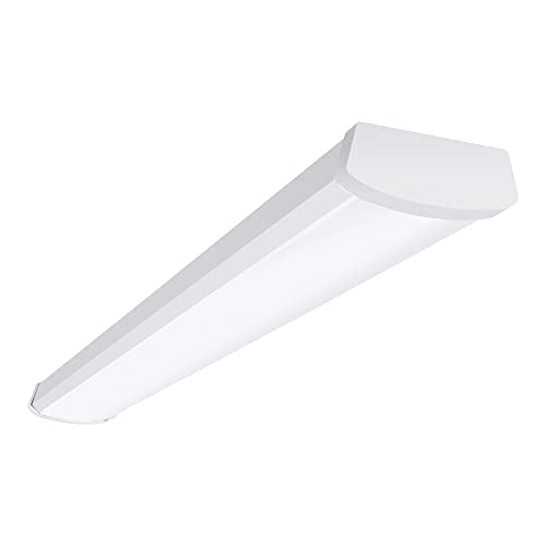 Metalux 4 ft. 3800 Lumens Integrated LED Dimmable White Wraparound Light, 4000K