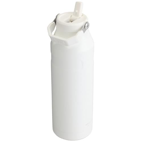 Stanley IceFlow Flip Straw 2.0 Water Bottle 50 OZ | Built-In Straw with Larger Opening | Lightweight & Leak-Resistant | Insulated Stainless Steel | BPA-Free | Frost