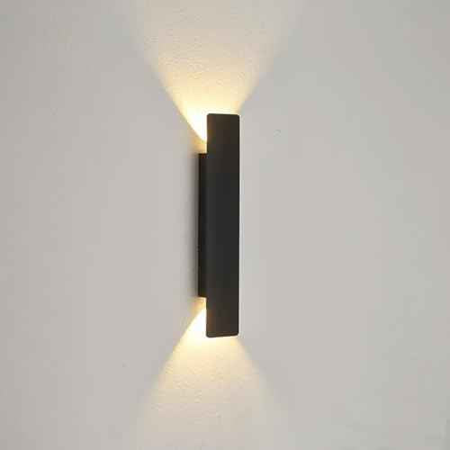 LED Long Wall Light LED Up Down Outdoor Wall Mounted Modern Lighting Fixture £¬100-277V£¬IP65 Waterproof Outdoor Wall Light, Suitable for Courtyard/Exterior Wall/Patio(3000K Warm Light, 15.7inch)