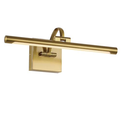 Brass Picture Lights for Wall Hard-Wired LED Picture Lighting Dimmable Art Light Gallery Lighting for Wall Portraits Artwork 15.75 inch 7W Warm White