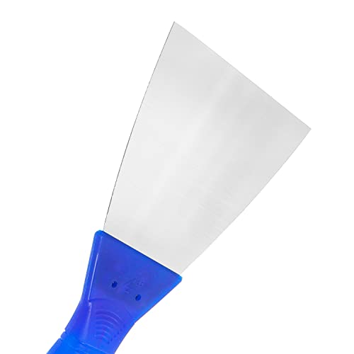 Putty Knife, 4 Inch Metal Steel Scraper, Plastic Handle Spackle Knives for Drywall, Decals, Wall paper, Patching, Painting, Taping, Scraping Coating