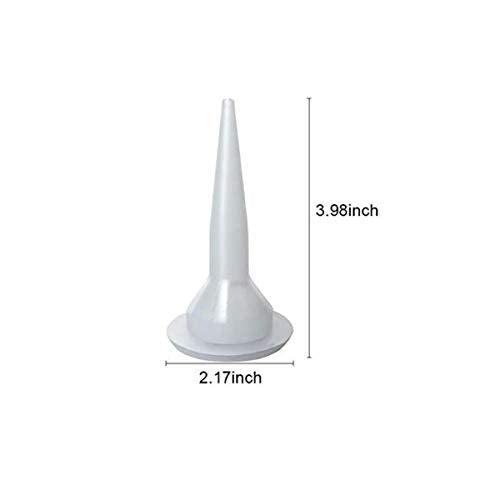 Caulking Nozzle Cones Nozzles for Sausage Caulking Gun, Reusable Caulk Nozzle Applicator, Durable Epoxy Piston Caulk Cap Replacement,10 Pieces
