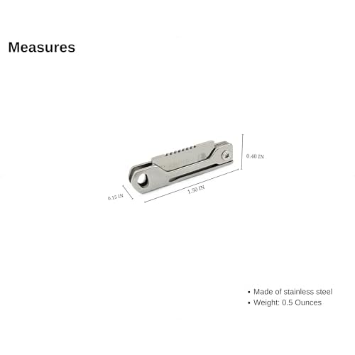 Box Cutter Keychain - Tiny Package Opener Tool - Made of Stainless Steel