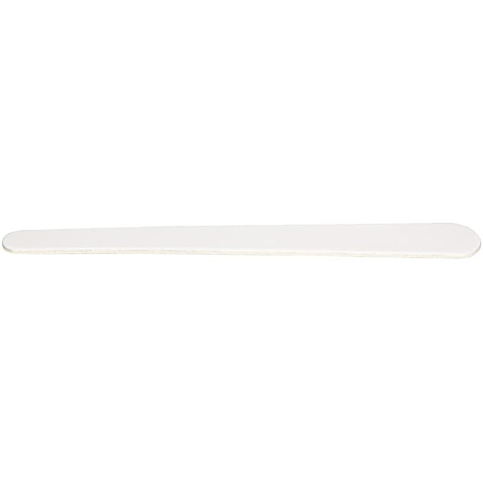 ForPro Professional Collection O-Files Wood Files, White, 100/180 Grit, Double-Sided Manicure & Pedicure Nail Files, Individually-Wrapped, 6” L x 0.75“ W, 100-Count