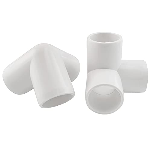 1-1/4 Inch 3 Way PVC Fitting Furniture Grade Pipe Corner Elbow for Greenhouse Shed/Tent Connection/Garden Support Structure/Storage Frame [Pack of 6]
