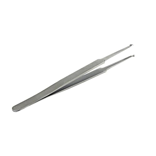 Lock Pin Tumbler Tweezers for Locksmith Pinning & Rekeying Kit Stainless Steel Straight Round Open Slot Tweezers Metal Wire Holding Tweezers Locksmith Tools