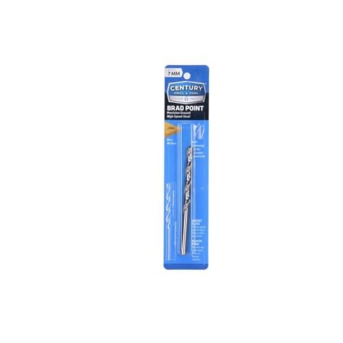 Century Drill & Tool, 37307, 7MM,HSS Brad Point,Drill Bit, Wood Boring Tools