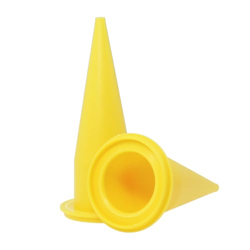4PCS Yellow Sausage Caulking Gun Nozzle Kit Caulking Nozzle Applicator Straight Tip Caulking Extension Nozzle Suitable for Sealing Cracks and Filling Joint and Bonding Material