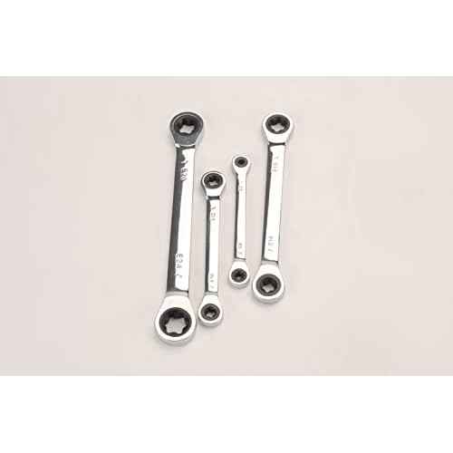 FLZOSPER E-Torx Double Box Ratcheting Wrench, E6x E8£¬Heavy Duty CR-V Box Ratchet Gear Spanner