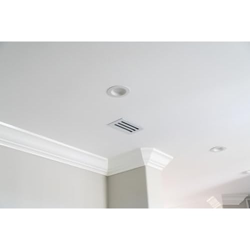 QuietCool 10x6 Modern Design AC Grille - Aluminum White - Air Vent - Linear Slot Diffuser - Register Grille for Heating and Cooling - Compatible with Ceiling, Wall, or Floor Registers
