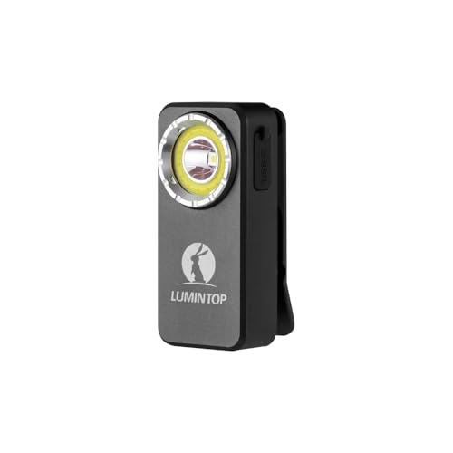 F01 Compact Triple Light Source Clip-on Flashlight, 1200 Lumens with Flood, Spot, and Red Light, USB-C Rechargeable, IPX8 Waterproof