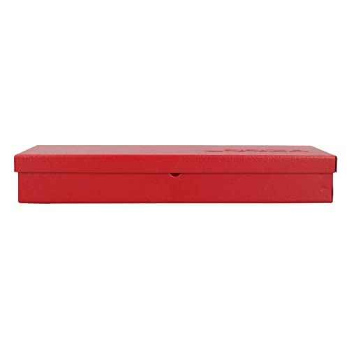 URREA Metal Tool Box - 9.6" x 5" x 1.4" Portable Tool Storage/Organization Box with 24 Gauge Construction & Durable Red Finish - 4725