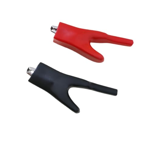 Insulated Alligator Clips 50A Heavy-Duty Alligator Clamps Battery Crocodile Clips Electrical Test Clamps Battery Charger Clamp,Alligator Clips(1Pcs Black+1Pcs Red)