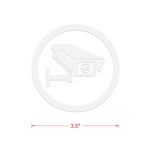 dealzEpic - Clear Transparent White Store Signs of No Smoking, No Pet Allowed, Free WIFI and Security Camera Sign - Self Adhesive Peel and Stick Vinyl Decals for Glass Door or Window