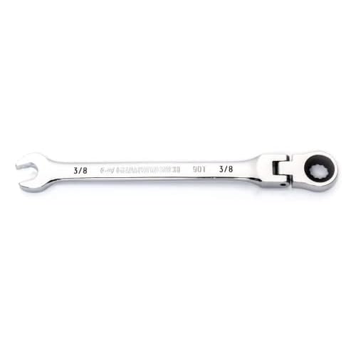 GEARWRENCH 3/8" 4 Degree Swing Arch 12 Point Flex Head Ratcheting Combination Wrench - 86743