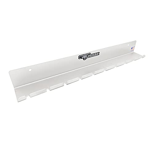 Pit Posse PP3118 Air Tool Pneumatic Rack Holder Organizer for Enclosed Trailer Garage Shop - Made in USA - Holds up to 10 Air Tools - Aluminum Tool Storage (Silver)