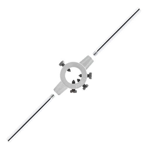 20mm Round Die Stock Handle Wrench, Adjustable Die Wrench Handle Holder, Heavy Duty Threading Die Holder Handle (Metric, M4.5-M6)