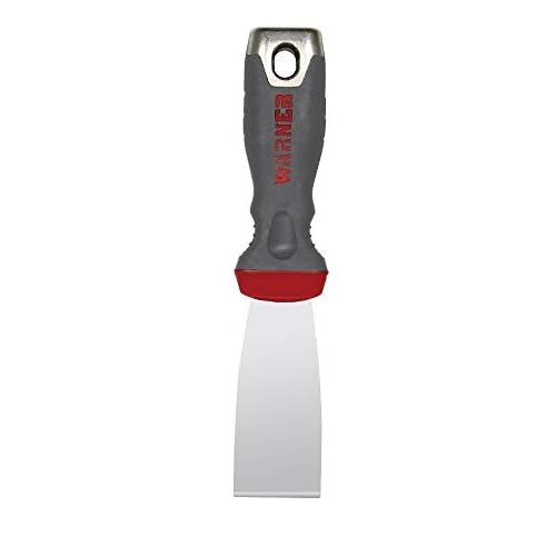 Warner 1-1/2" ProGrip Stiff Putty Knife, Stainless Steel with Hammer Cap, 90661