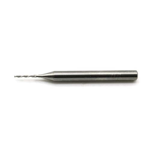 TEMO 1/32 Inch Diameter Carbide Downcut Inlay Router Bit CNC End Mill 1/8 Inch Shank, Ideal for Wood Carving, Slot Mortise, Engraving, Grinding