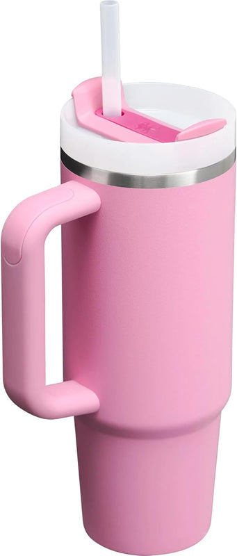 Pink Stanley Quencher 40oz Stainless Steel Vacuum Insulated Tumbler with Handle & Straw