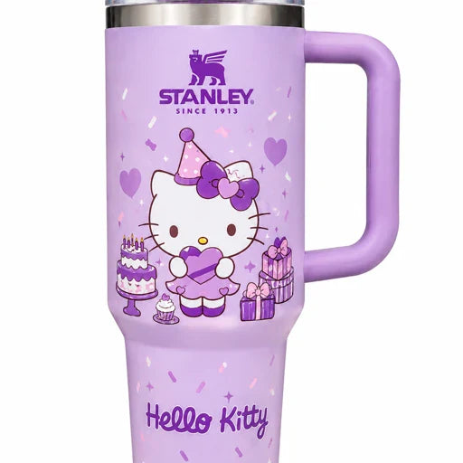 Stanley Quencher H2.0 FlowState Tumbler – Big Cat Purple – 40oz